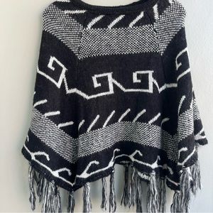 World Market Fringe Poncho